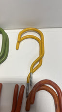 USED Assorted Vinyl Screw in ladder hooks & Large Utility Storage screw in hooks