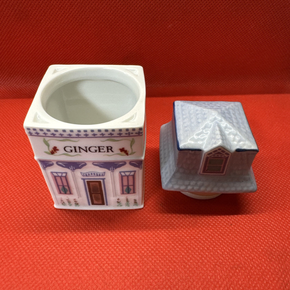 Vintage 1989 Lenox Spice Village GINGER Jar With Lid