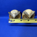 Genuine Alabaster Stone Owl Set Of 2