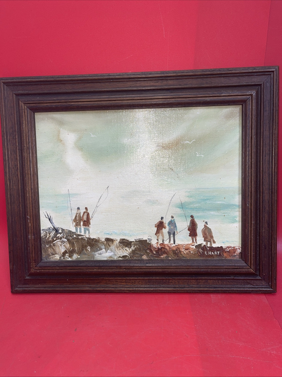 Painting ,, Maine Fishermen’’Artists E. Hart