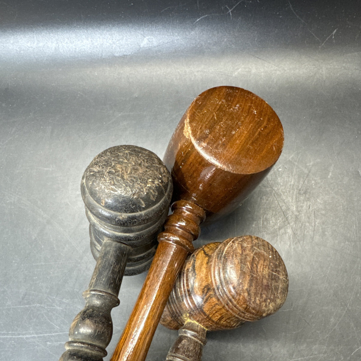 3 Vintage Wooden Judge’s Gavel, Mallet, Auctioneer