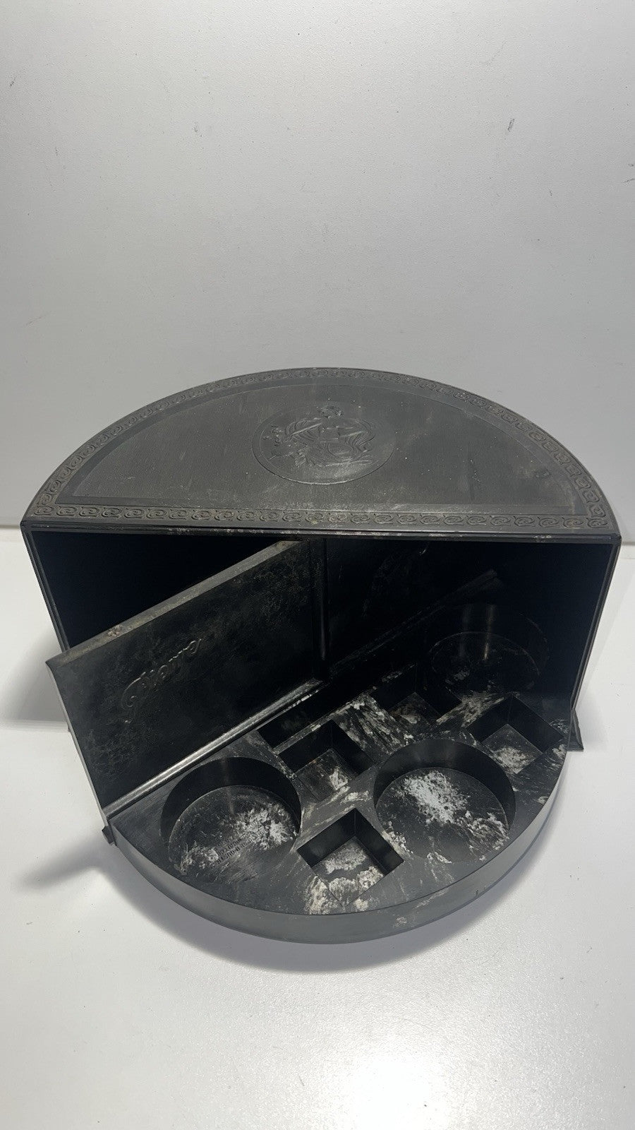 Vintage 1920s Art Deco Black Bakelite Compact Case – Rare Collectible