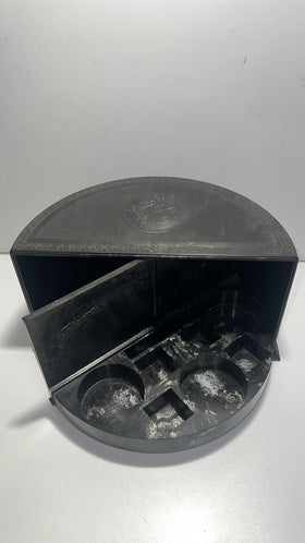 Vintage 1920s Art Deco Black Bakelite Compact Case – Rare Collectible