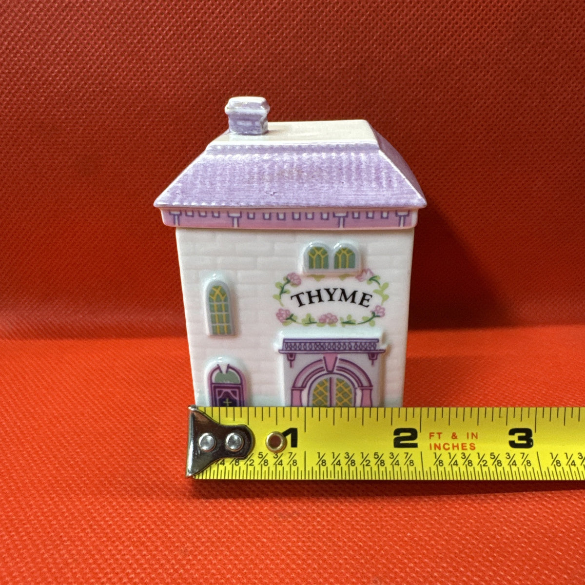 Vintage 1989 Lenox Spice Village THYME Jar With Lid (has Ships)