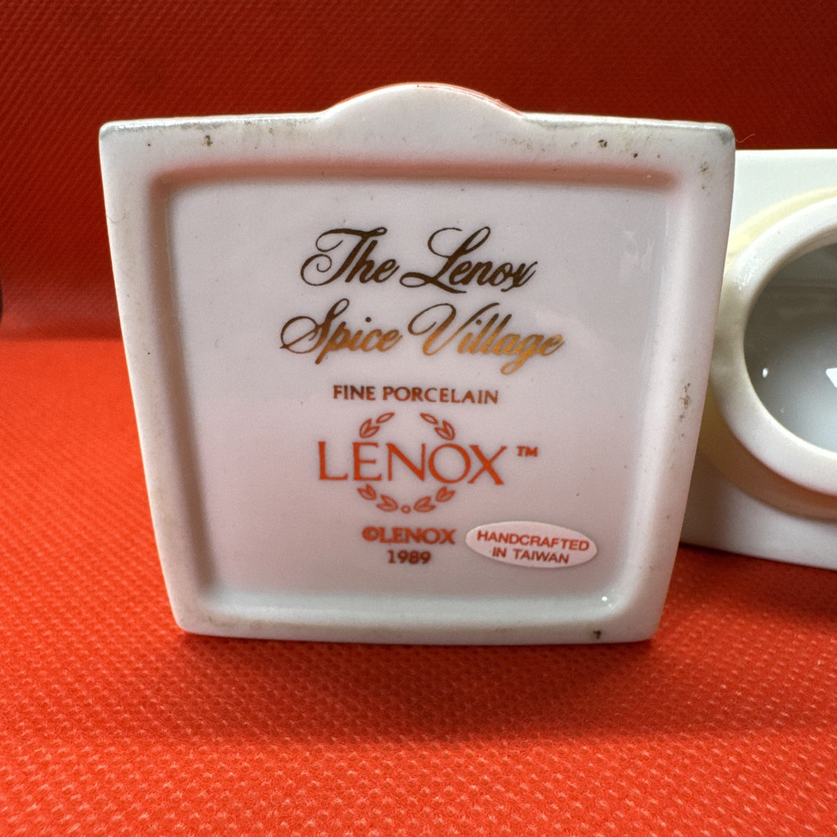 Vintage 1989 Lenox Spice Village CHIVE Jar With Lid