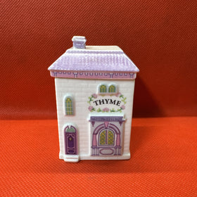 Vintage 1989 Lenox Spice Village THYME Jar With Lid (has Ships)