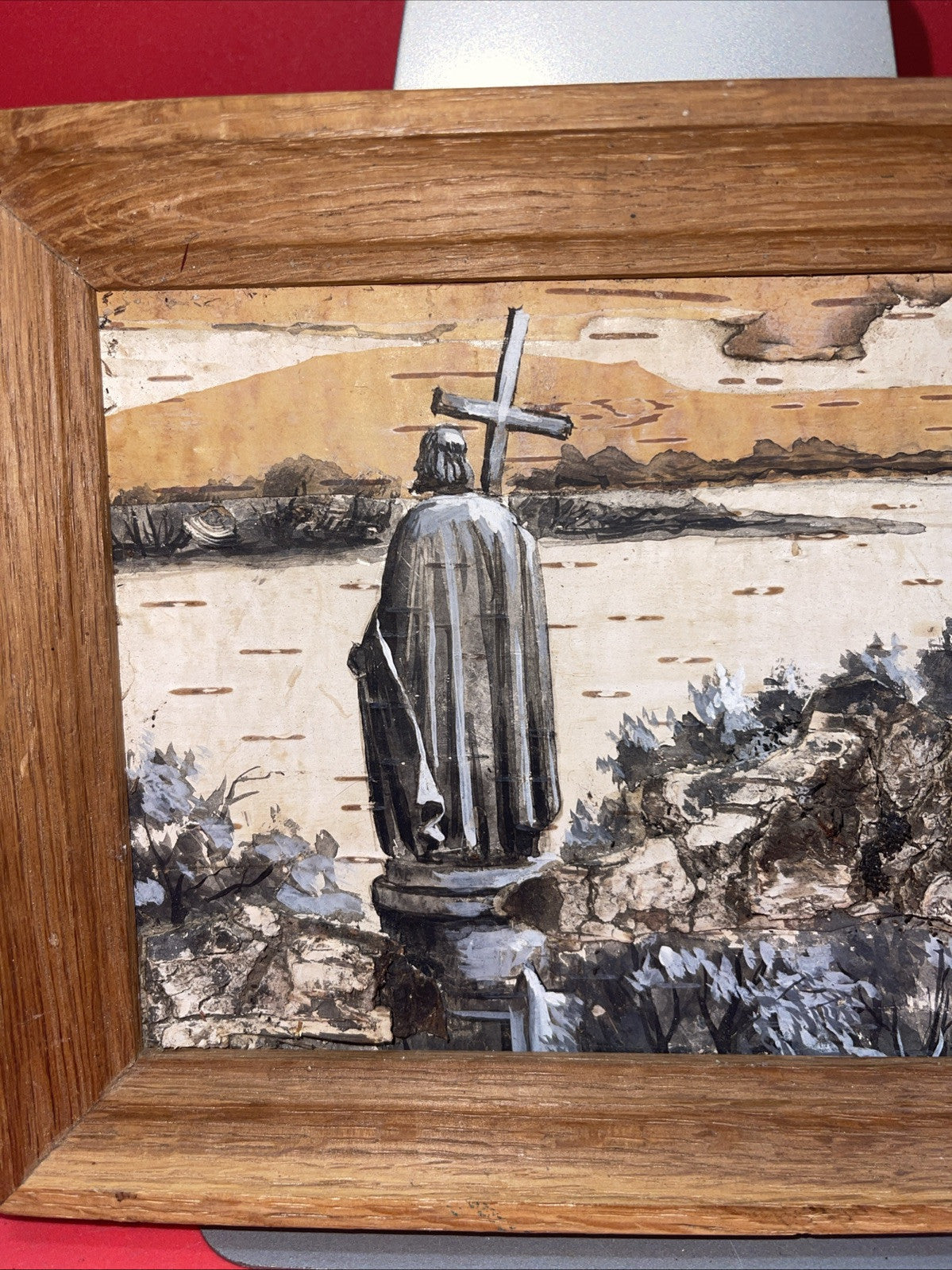 Handpainted Birch Bark Kyiv Ukraine  1994
