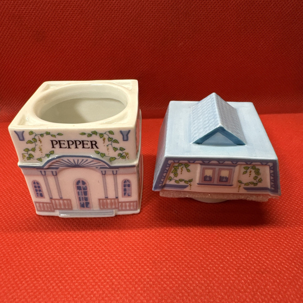 Vintage 1989 Lenox Spice Village PEPPER Jar With Lid