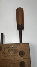 Trademark Jorgensen Set of  2 Adjustable Wooden Clamps Wood Screw, Size 3/0 USA