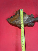 Hand carved wooden fish box