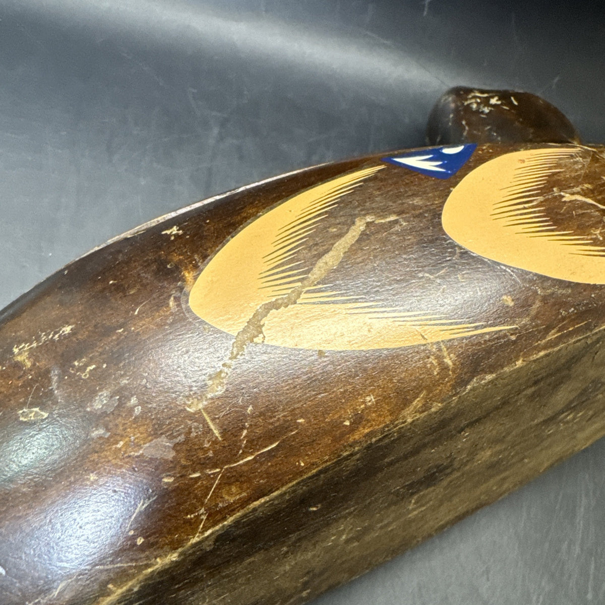 Wooden Duck Decoy Hand Carved Painted Wood Figure