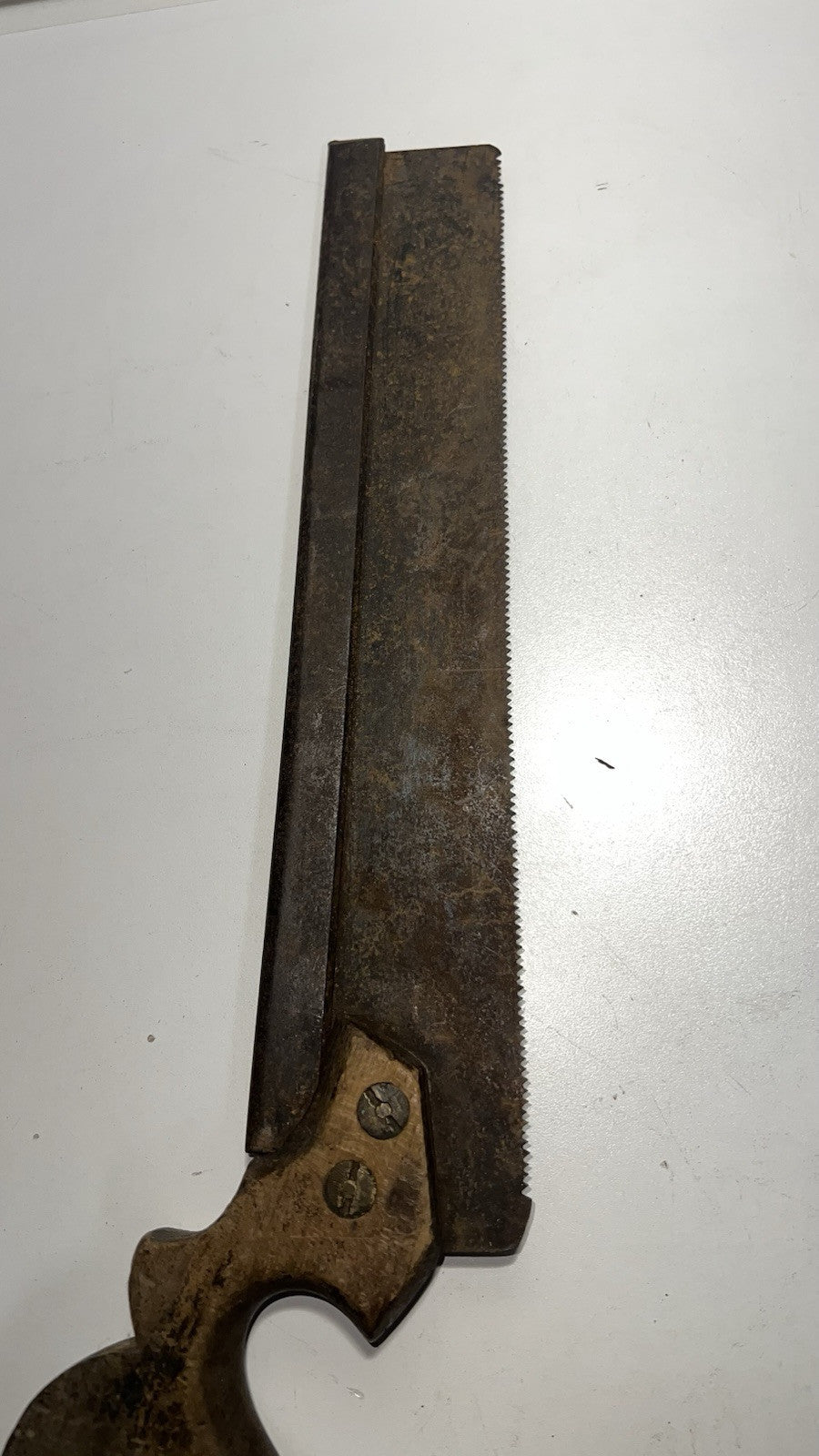 Antique  Jackson Warranted Cast Steel Back Saw 12" Woodworking Shop