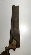 Antique  Jackson Warranted Cast Steel Back Saw 12" Woodworking Shop