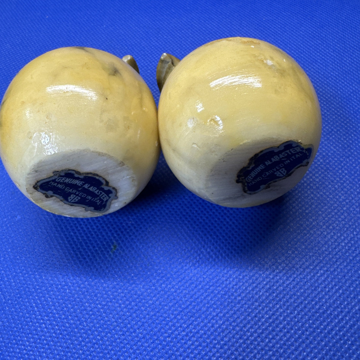 Genuine Alabaster Stone Owl Set Of 2