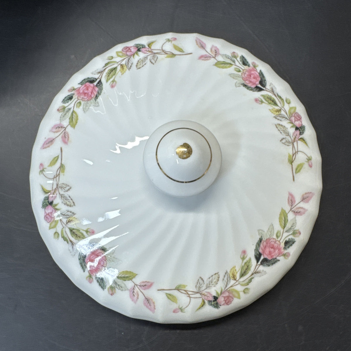 Creative Fine China REGENCY ROSE Japan Covered Handled Vegetable Dish