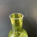 Vintage Made In Hong Kong,  Small Green Glass Oil Lamp 10" Tall