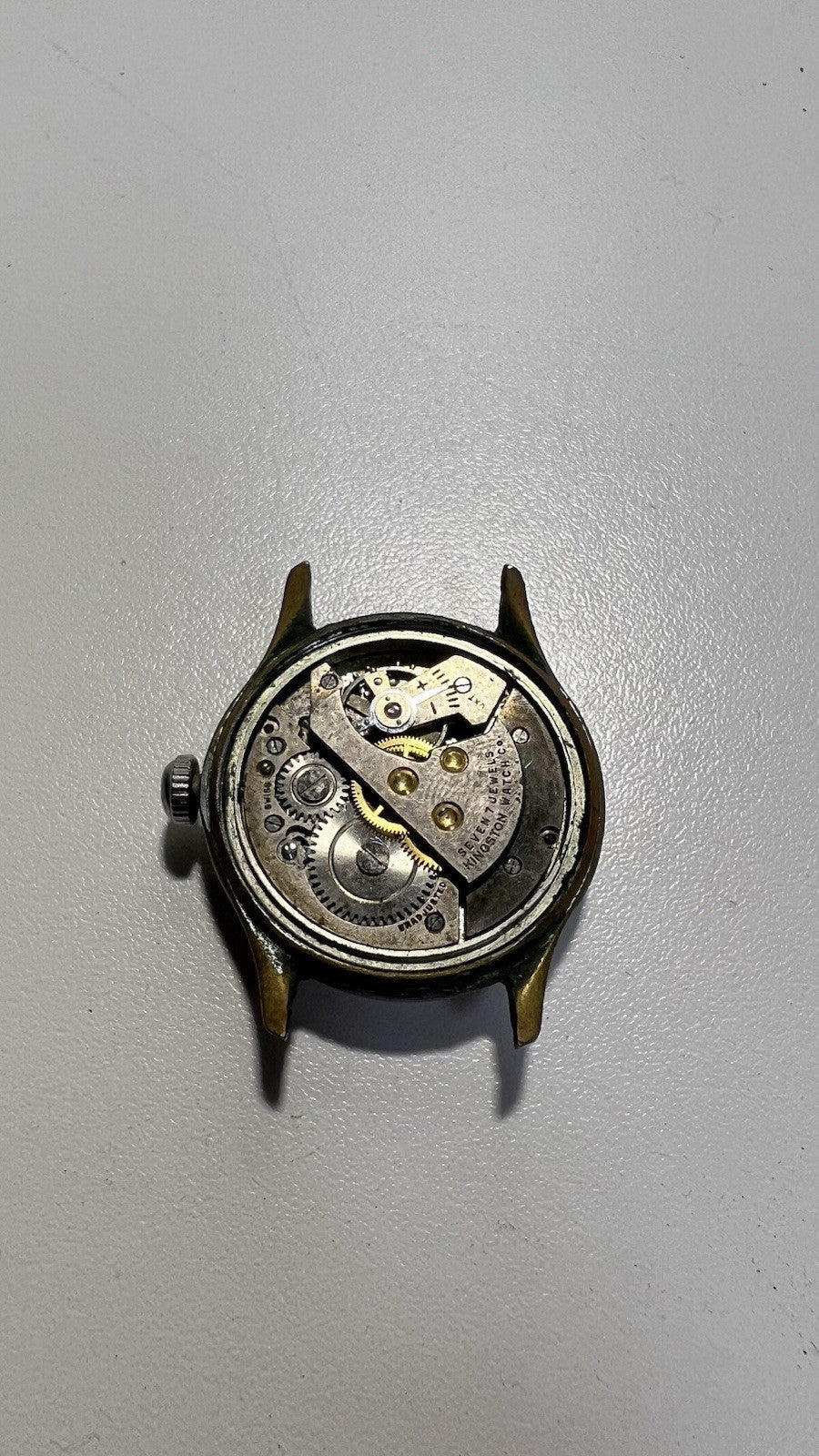 Vintage Adriane Swiss Watch - Kingston Co. 7 Jewels - Working, No Back Cover