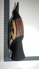 African Tribal Carved Wooden Bird Sculpture - Handcrafted Ethnic Art Décor