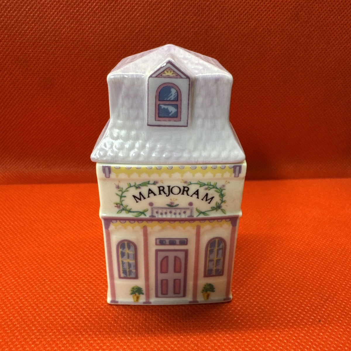 Vintage 1989 Lenox Spice Village MARJORAM Jar & Lid