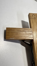 Vintage 12” Brass & Wood Wall Crucifix – Jesus Christ Religious Germany