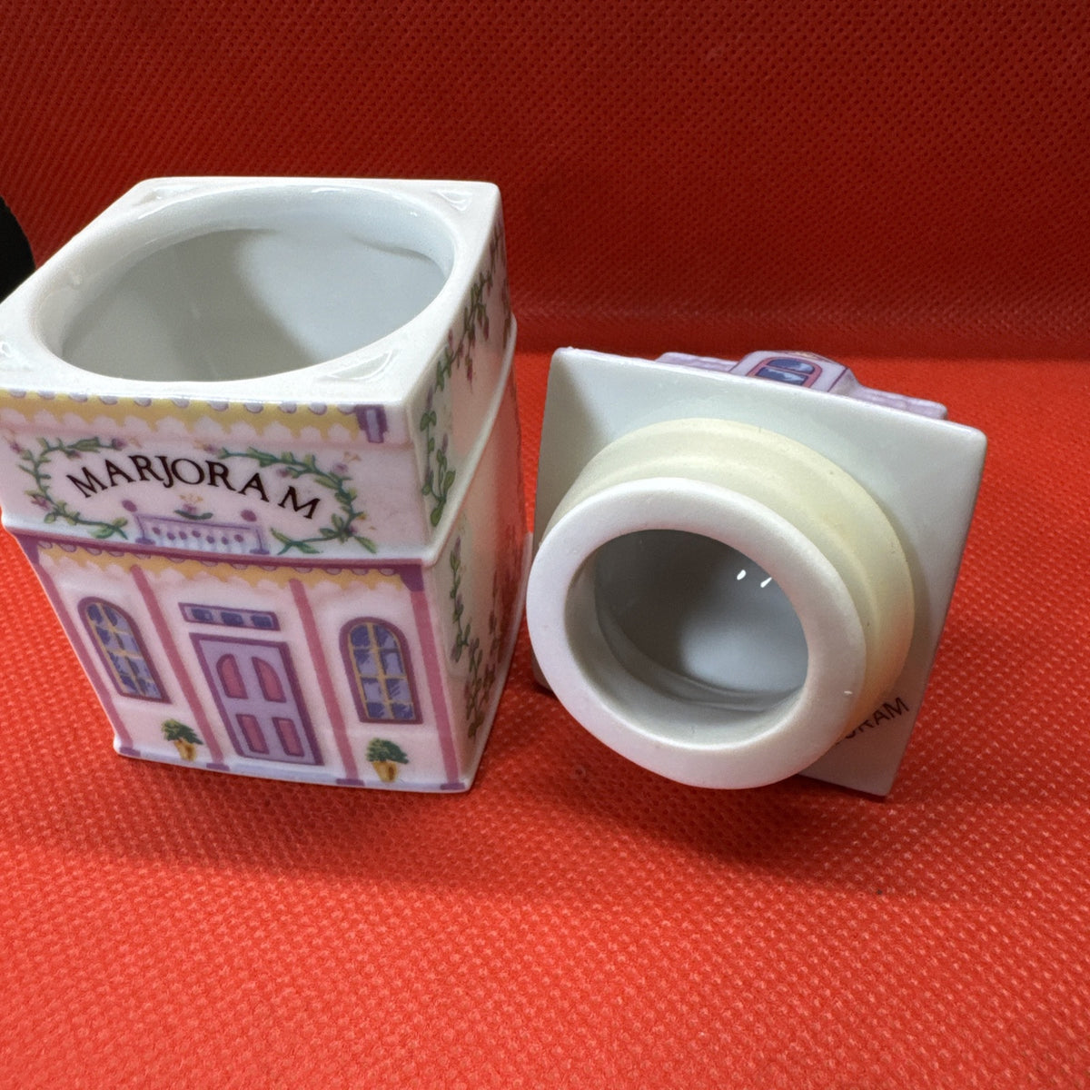 Vintage 1989 Lenox Spice Village MARJORAM Jar & Lid