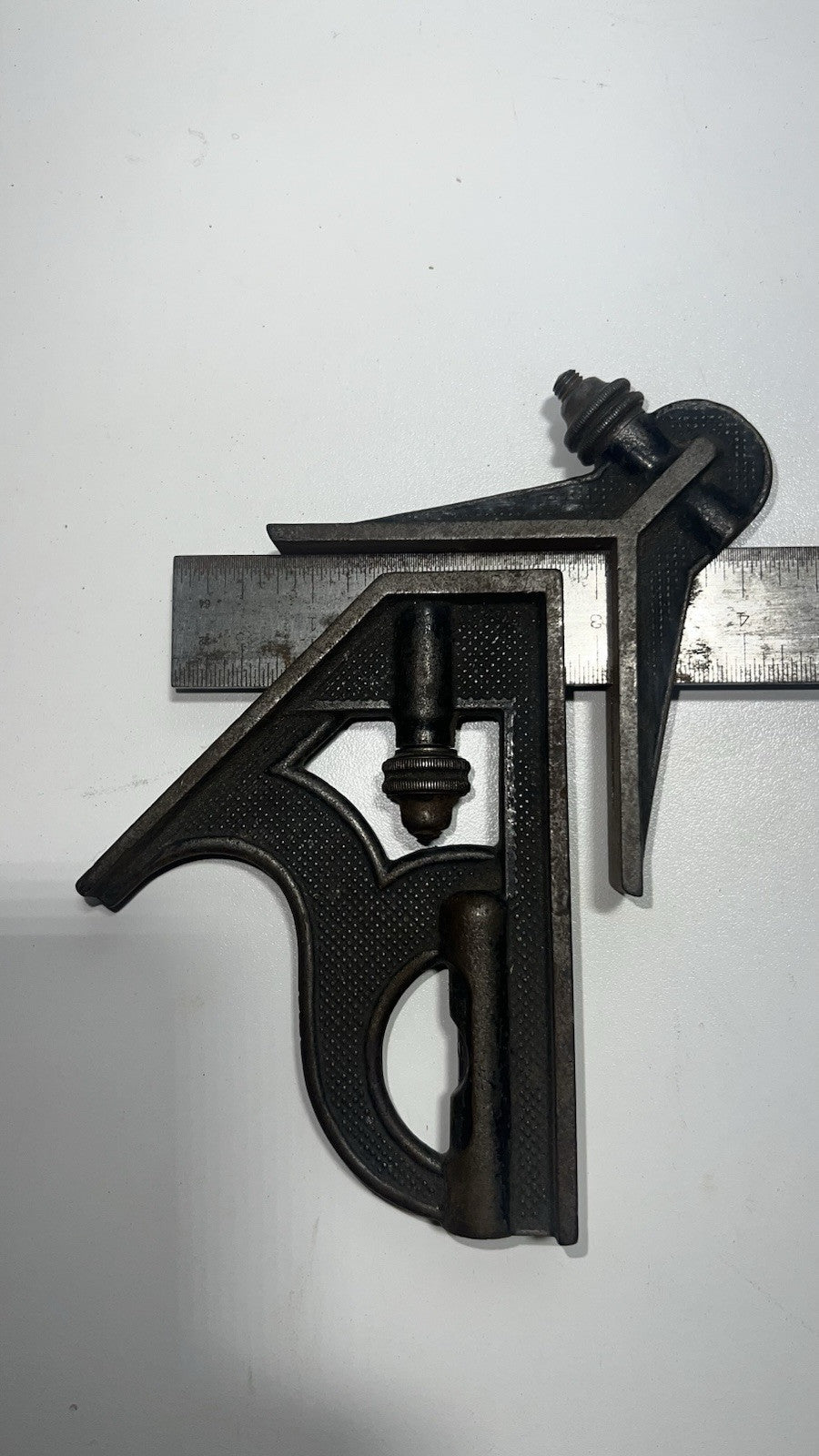 L.S.Starrett 12" Combination Square 4pc Set Hardened Vintage USA