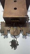 Vintage Black Forest German Hunter Cuckoo Wall Clock - Deer & Game Theme Unteste