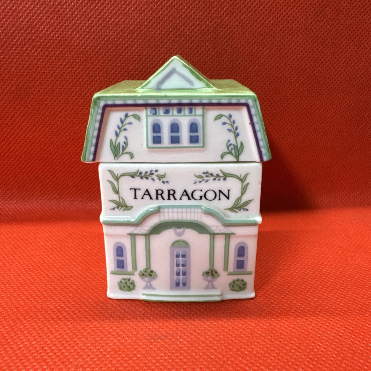 Vintage 1989 Lenox Spice Village TARRAGON Jar With Lid
