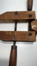 Trademark Jorgensen Set of  2 Adjustable Wooden Clamps Wood Screw, Size 3/0 USA