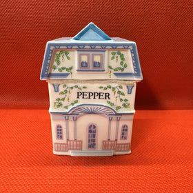 Vintage 1989 Lenox Spice Village PEPPER Jar With Lid