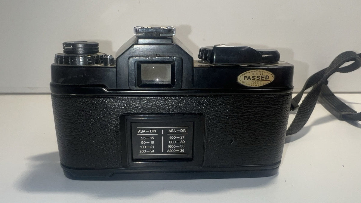 CHINON CE-4 Vintage 35mm SLR Film Camera with Rokinon 49mm- Untested