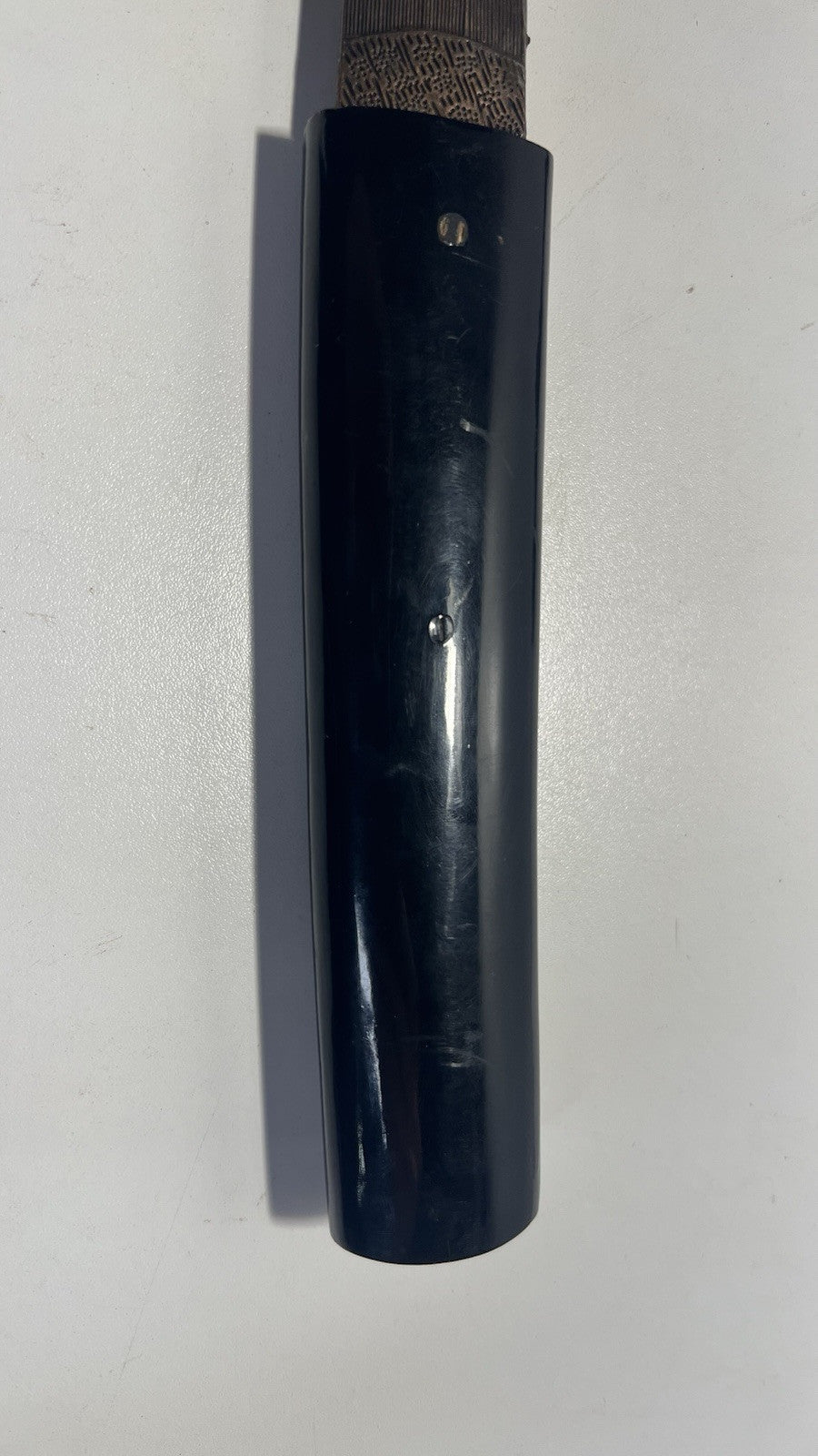 Vintage Japanese Wakizashi Sword w/ Black Lacquered Saya - Collectible Katana
