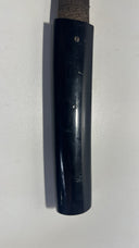 Vintage Japanese Wakizashi Sword w/ Black Lacquered Saya - Collectible Katana