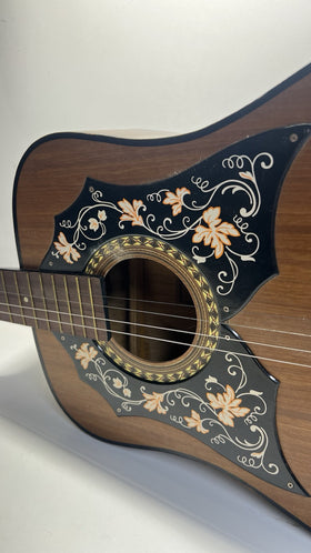 Vintage Checkmate G440 Acoustic Guitar - Needs Repair, Scratches & Missing Parts