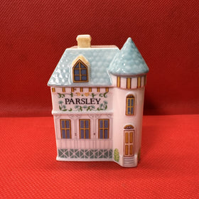 Vintage 1989 Lenox Spice Village PARSLEY Jar With Lid