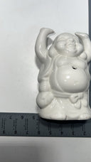 Benihana Happy Buddha Hands Up 7" Tiki White Ceramic Cocktail Mug Cup Vintage