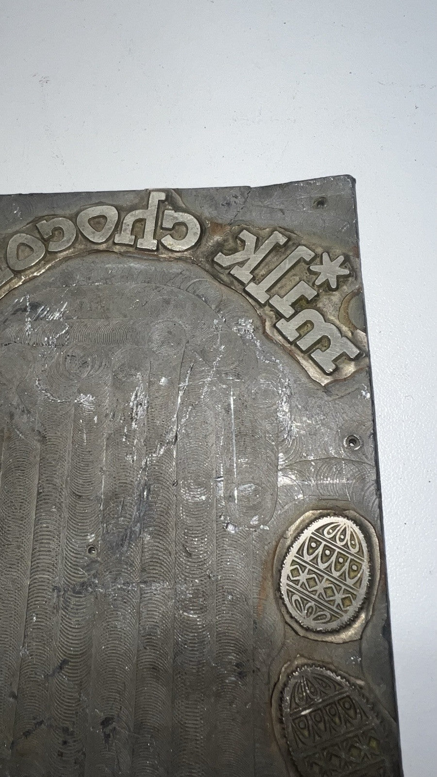 Antique Frankford Candy Chocolate Mold ½ LB Solid Bar Easter Eggs Design