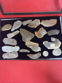 Native American Artifacts Lot 19 w/ Frame Arrowheads Collection 12”x8” Frame #16