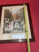 Framed Print "George & Martha Washington at Christ Church" vintage estate