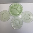 Hazel Atlas Florentine Grill Plate and Salad Tartlets .Lot 4