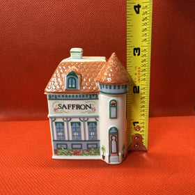 Vintage 1989 Lenox Spice Village SAFFRON Spice House With Lid