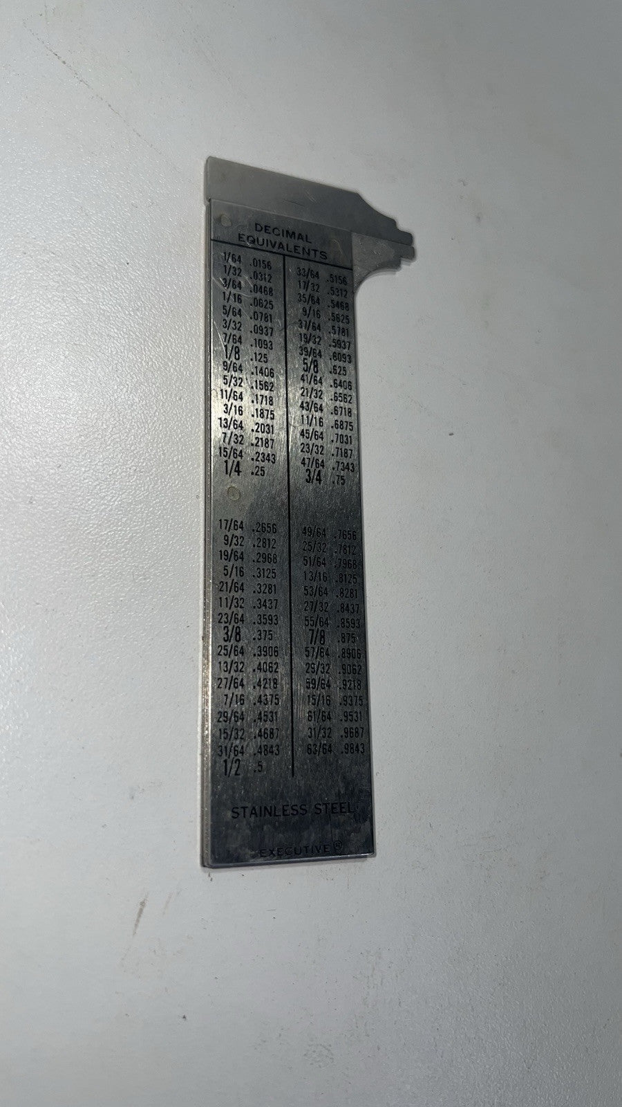 Vintage The Executive Pocket Chum Sliding 3 1/2" Caliper Stainless Steel USA