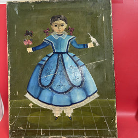 Painting Of Girl By Agapito Engel Cifuentes Mexican , not signed