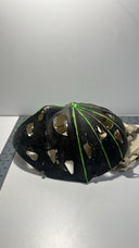 Vintage 1970s Ice Hockey GOALIE MASK White Painted Black+ Green