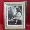 Matted Framed Zula Kenyon Bluebird of Happiness Print Picture 20 X 16 Christian