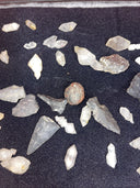 Native American Artifacts Lot / Frame Arrowheads Collection 12”x8” Frame #10