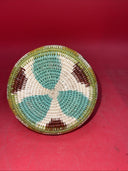 African Hand Woven Basket with Lid 3”x4”