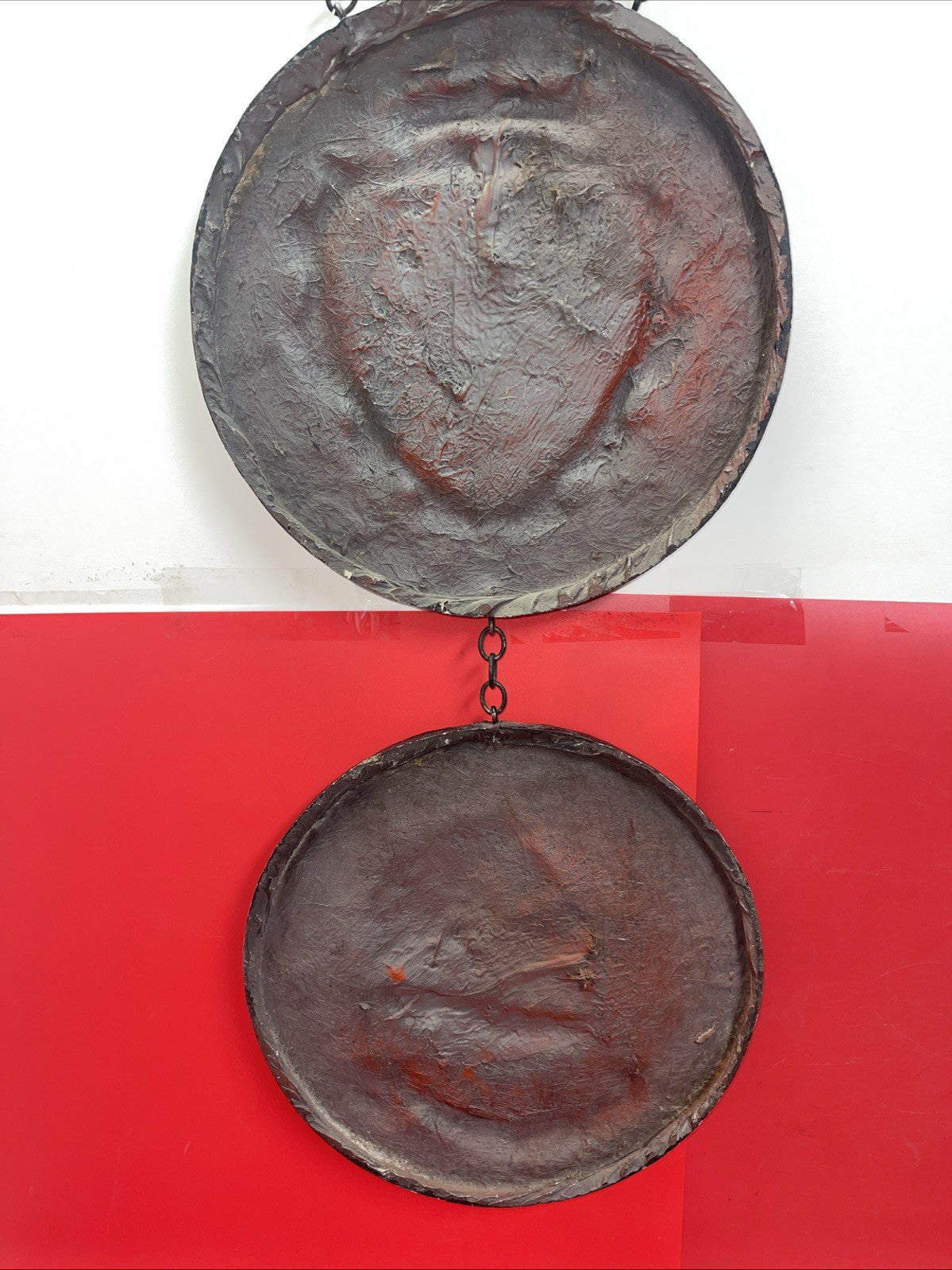 Rare Antique Spanish Medallion Wall Coin Plaques Spain King Mid Century Modern 
