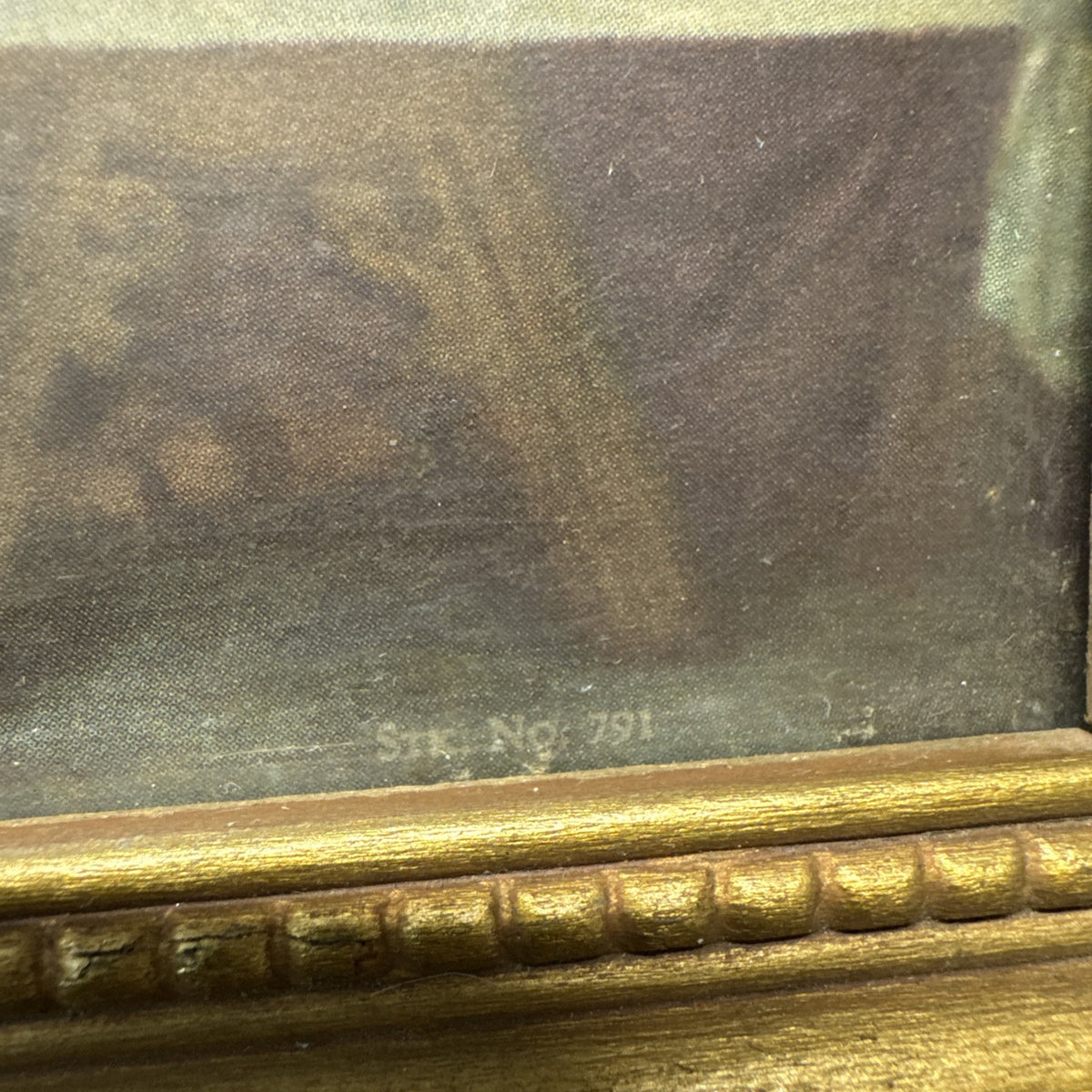 Jesus The Last Supper Picture A.P.Co.Chicago Religious With Wood Frame 15”x8”