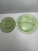 Hazel Atlas Florentine Grill Plate and Salad Tartlets .Lot 4